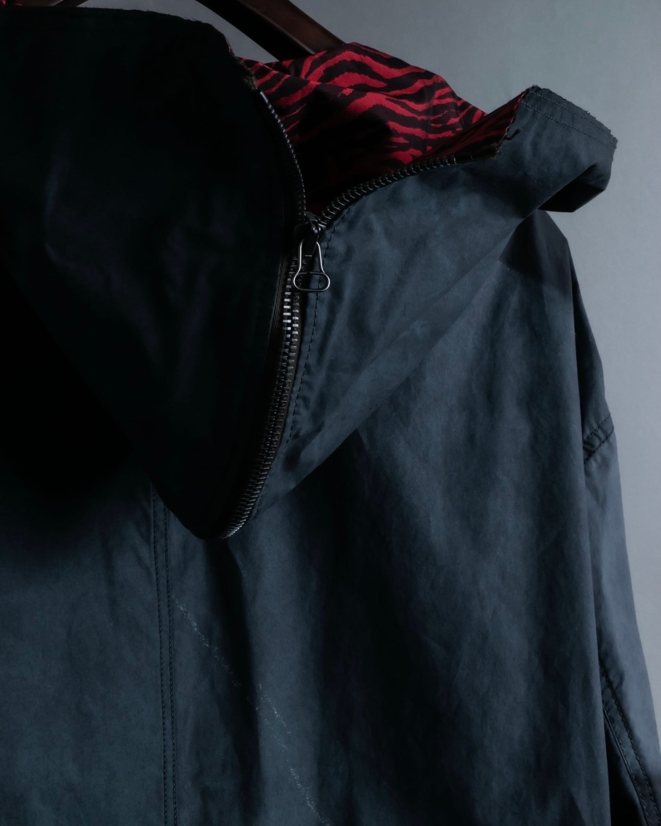 "LANVIN paris" mint condition silk blend double zip spring coat