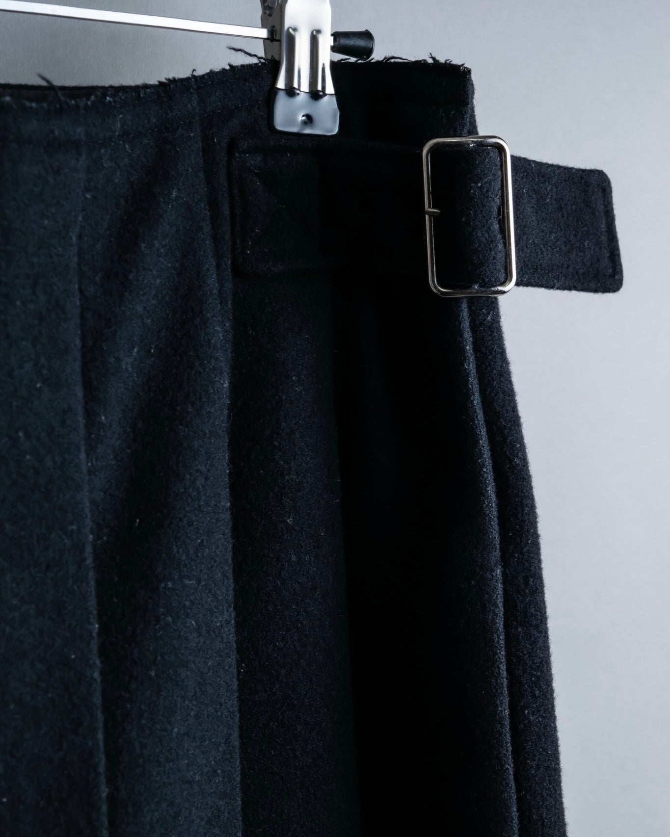 "Tricot Comme des Garçons" wool pleated wrap skirt