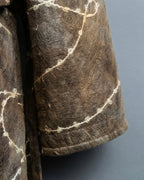 "NIEDIECK" Yarn sewn fur special hoodie jacket