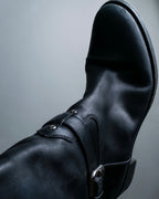 "PRADA" engineered leather boots