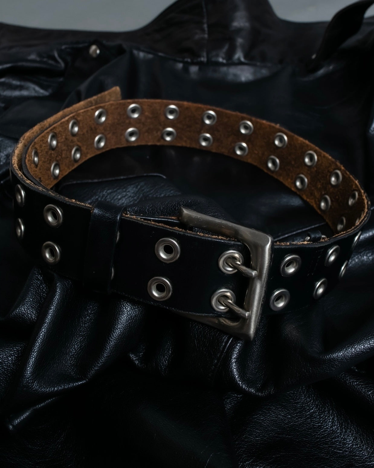 Double Pin Top Leather Belt