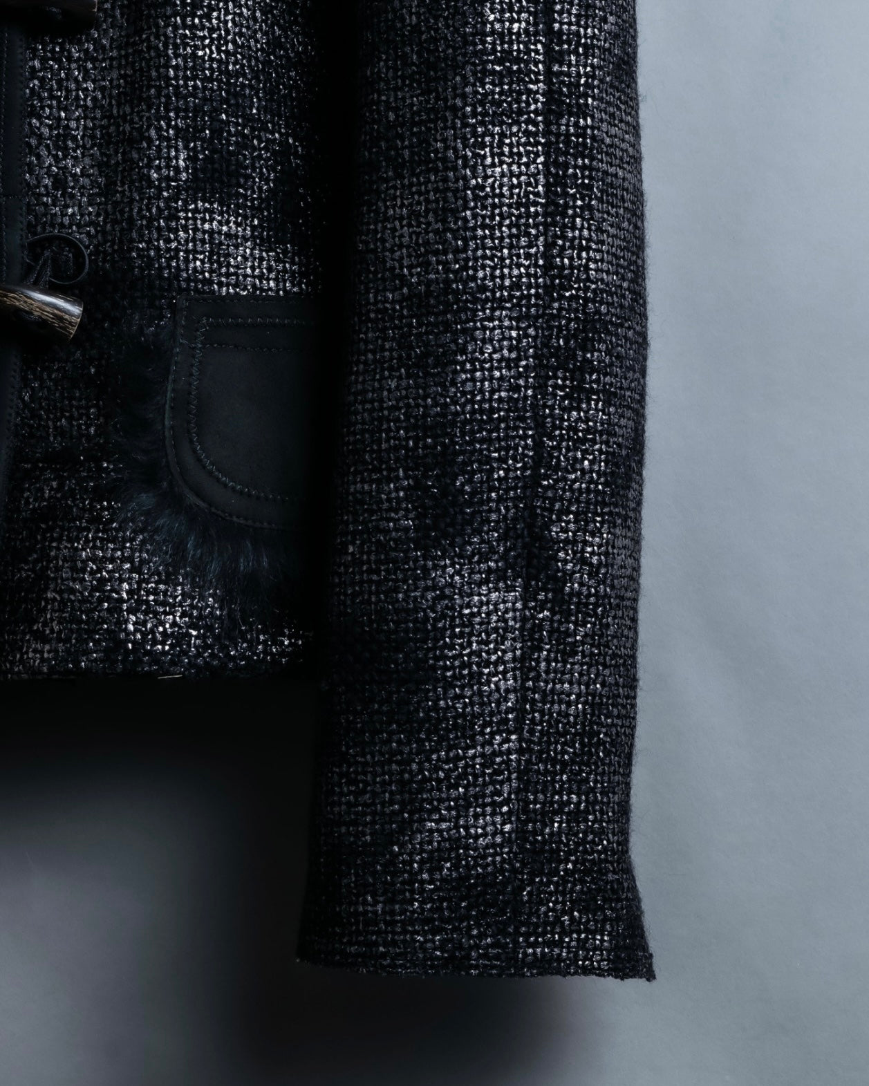 "PRADA" sheep fur wool duffel jacket