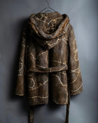 "NIEDIECK" Yarn sewn fur special hoodie jacket