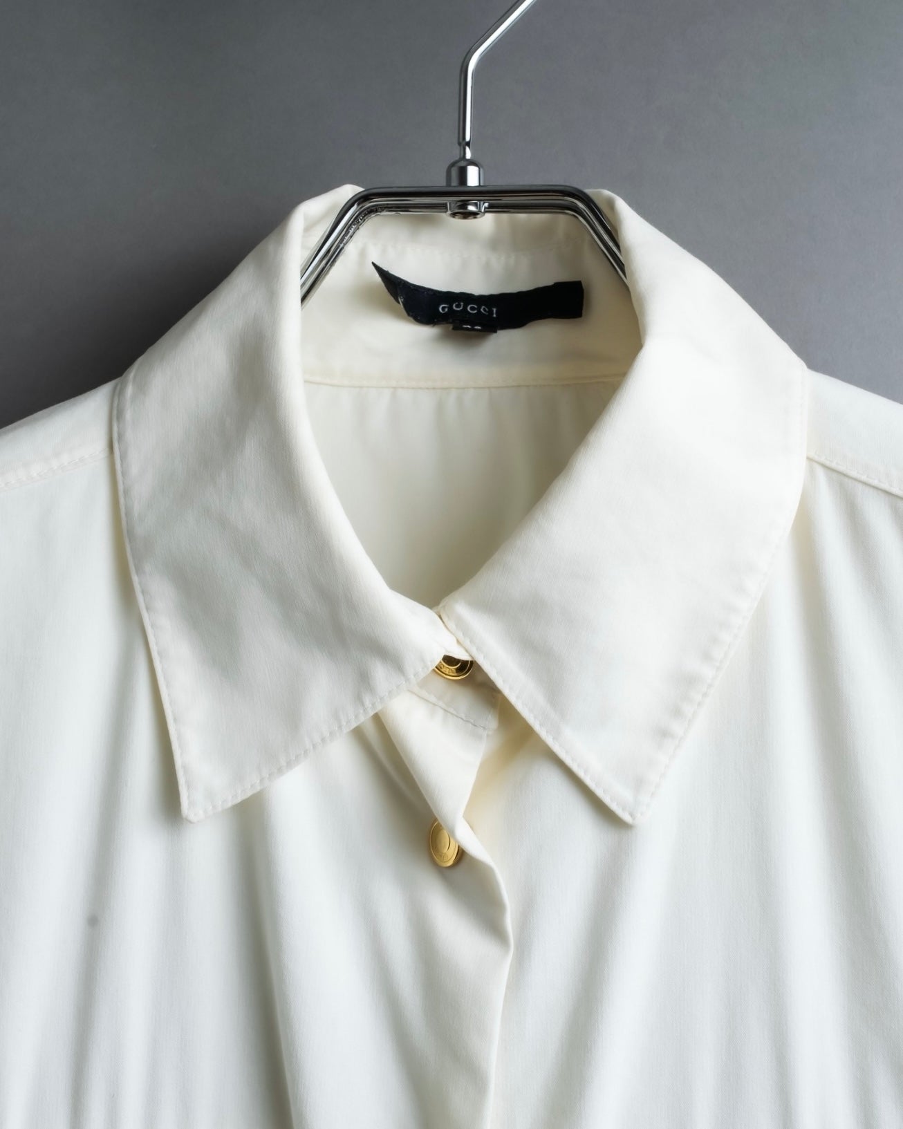 "GUCCI" zip pocket designed gold buttons shirt