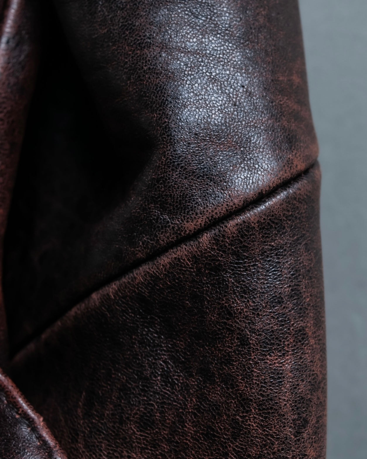 Vintage Thick Leather Red Trench Coat