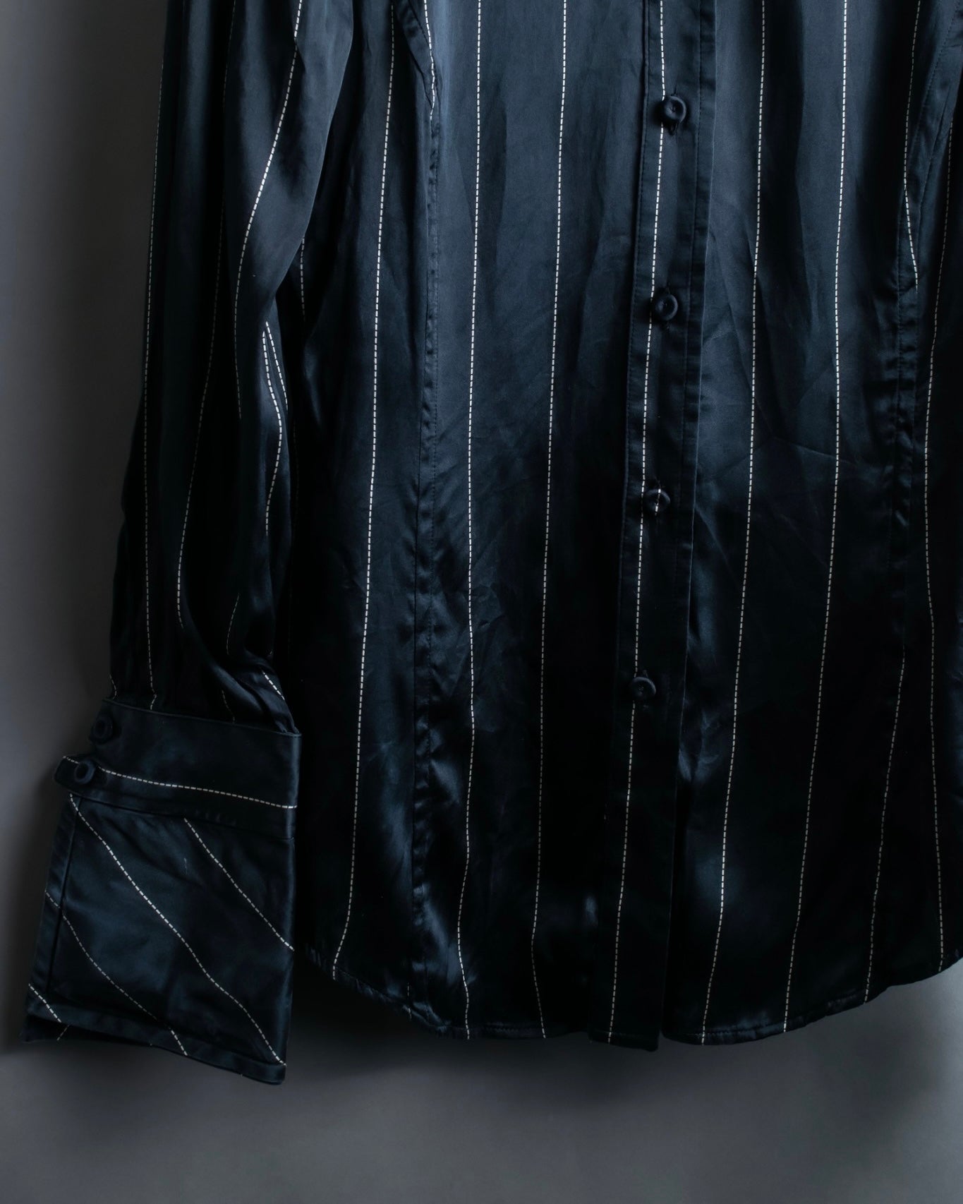 "GIANFRANCO FERRE" 100% silk striped dress shirt