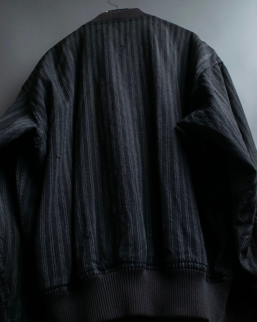 "Comme des Garcons Homme" distressed zip-up striped blouson
