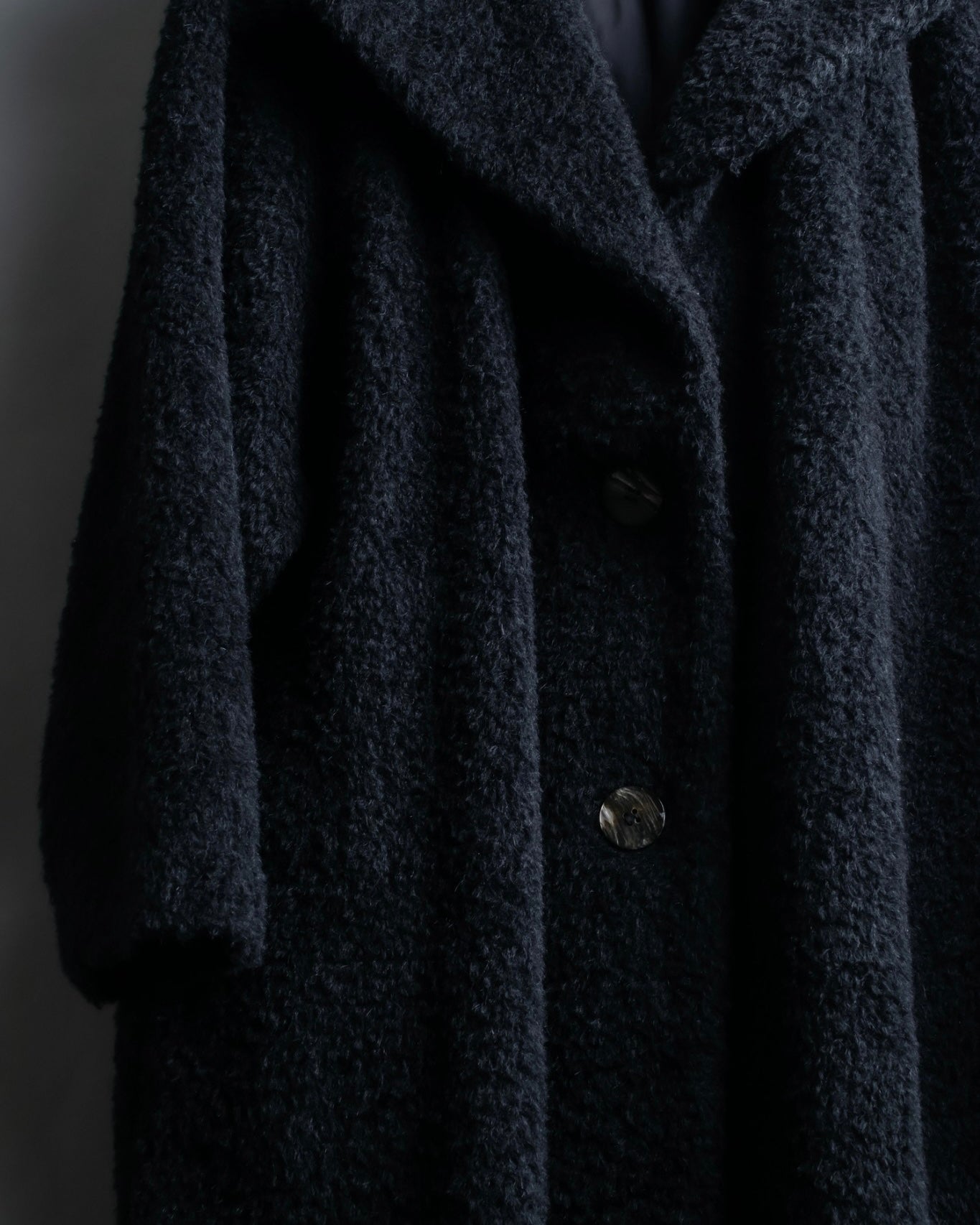"Y's for living" Alpaca big collar airy coat