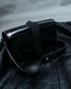 "Salvatore Ferragamo" enamel shoulder bag