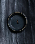 "PEAU D' ANÉ" wide lapel leather coat