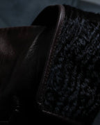 "PIUMELLI" Dead stock lace up long leather gloves