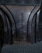 “BOTTEGA VENETA” round toe intrecciato leather boots