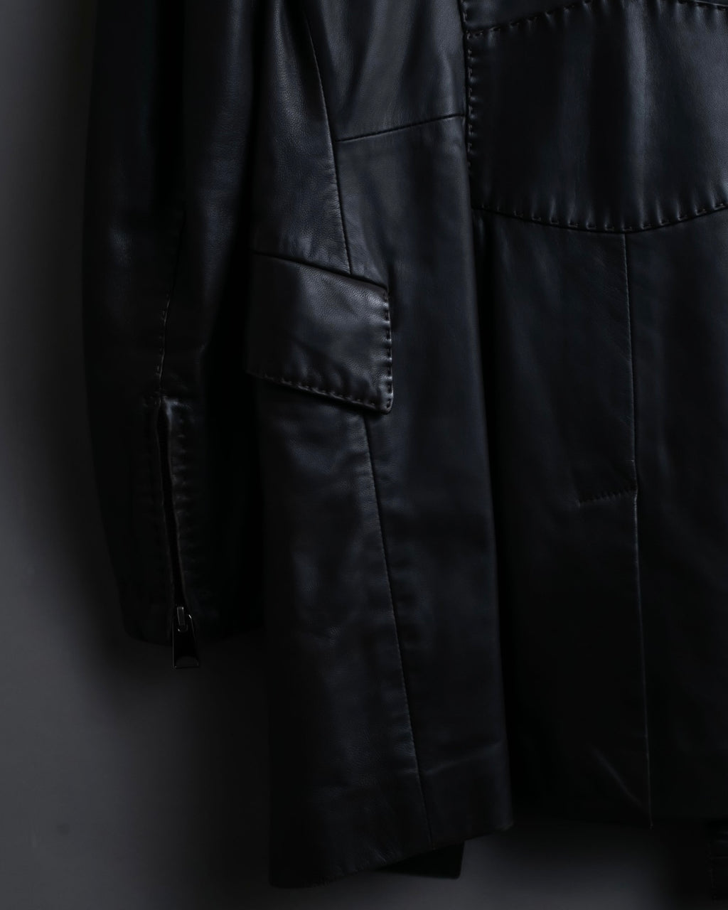"Emporio Armani" leather stitch special design jacket