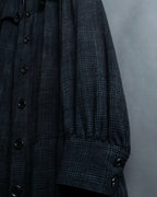 “Burberry Black Label” Trench coat designed long check shirts