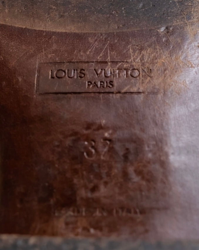 "Louis Vuitton" Damier designed unborn calf loafer