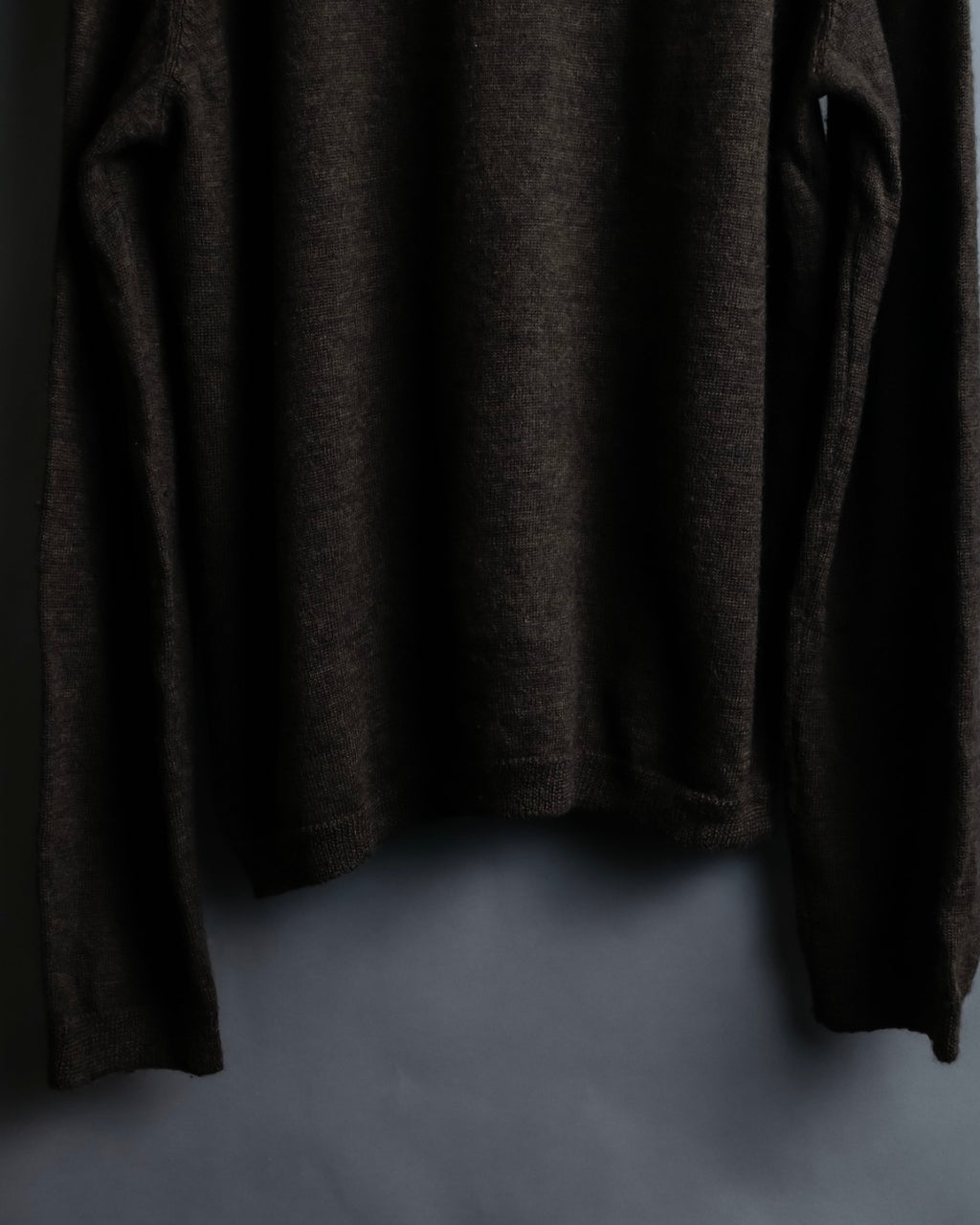 "COMME des GARCONS HOMME PLUS (1997-98's )" Spiral print design dark brown knit