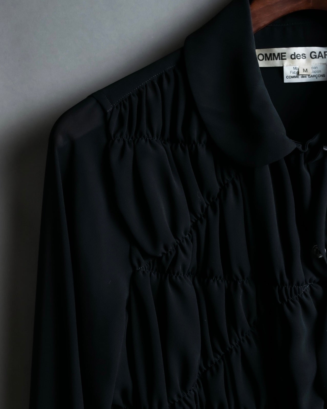 "COMME des GARÇONS" ruched sheer shirt