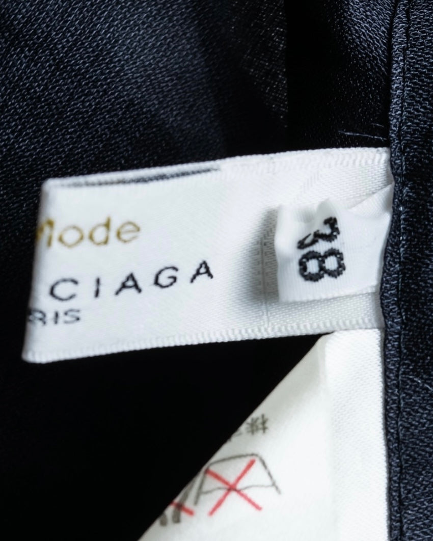 "BALENCIAGA" Silk sheer box designed shirt