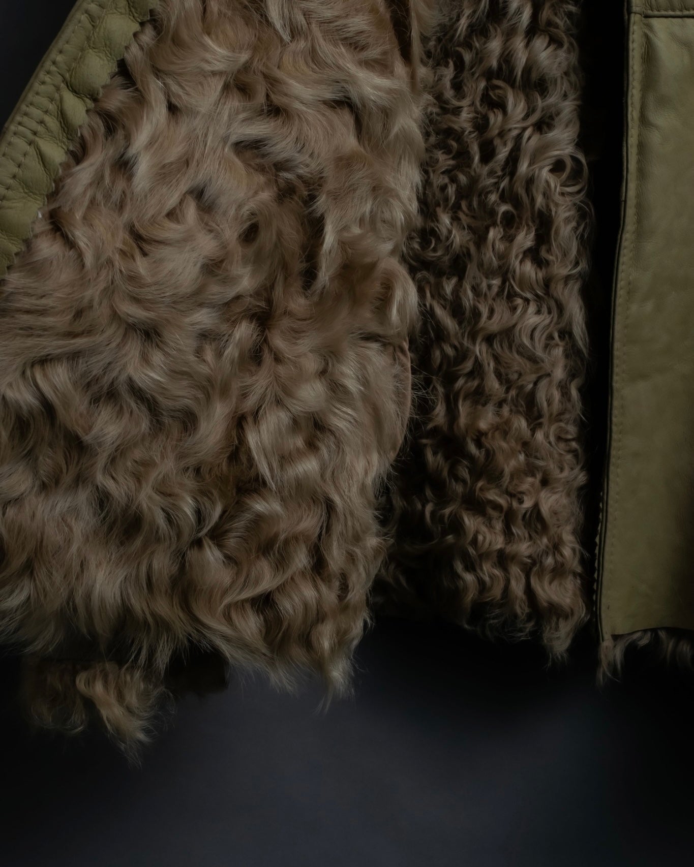 Vintage kargan lamb suede combination jacket