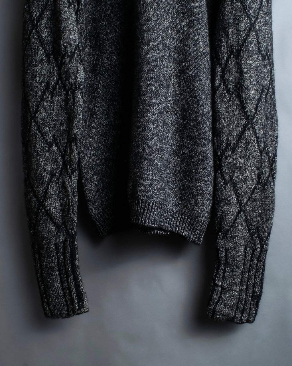 "VERSUS" Mohair blend lana wool high neck design knit