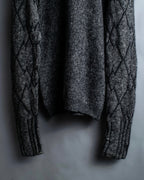 "VERSUS" Mohair blend lana wool high neck design knit