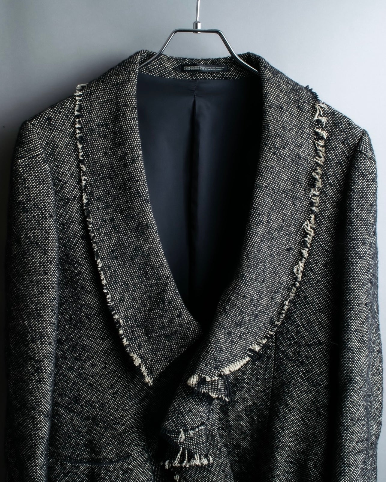 "Yohji Yamamoto +NOIR" Frill smoking jacket