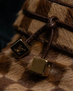 "Louis Vuitton" Damier designed unborn calf loafer