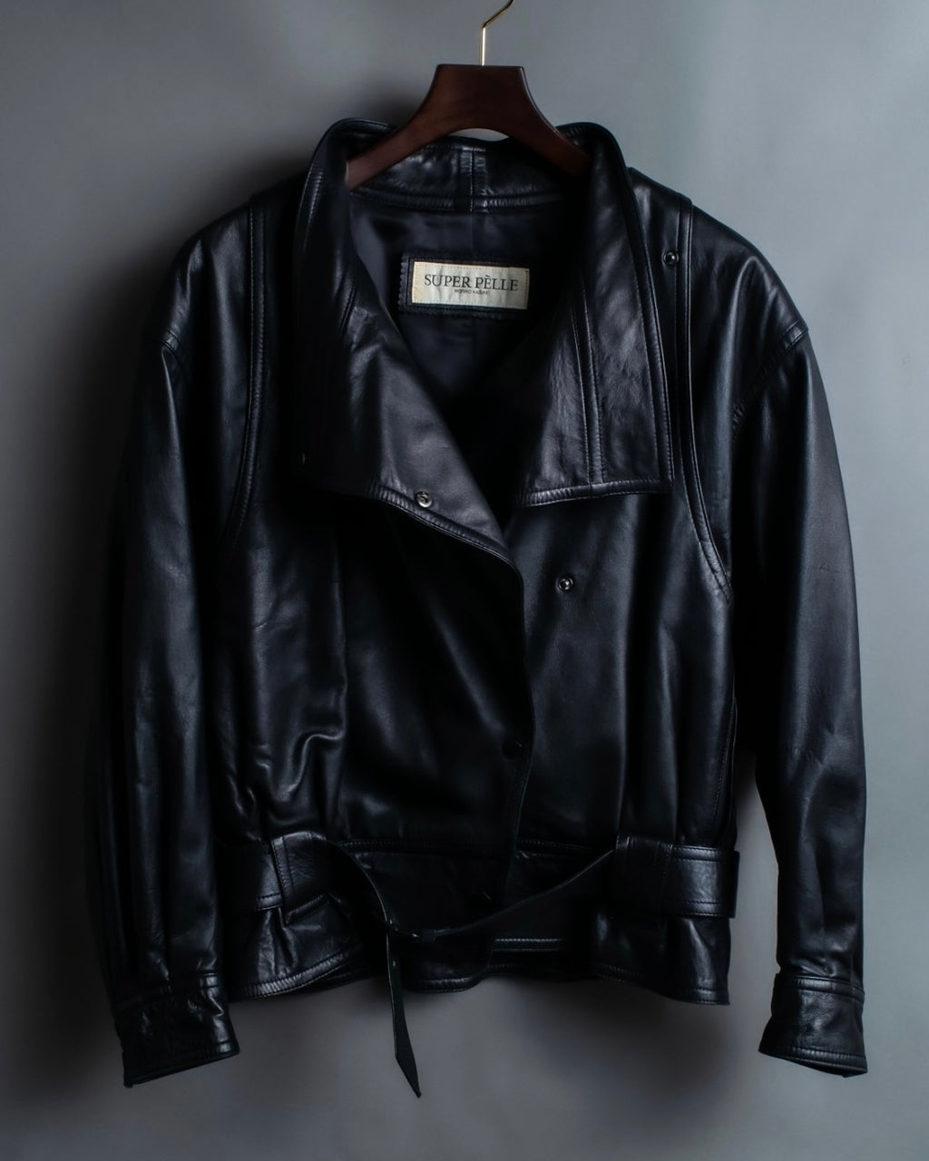 "NORIKO KAZUKI" 2way leather short jacket