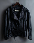 "NORIKO KAZUKI" 2way leather short jacket