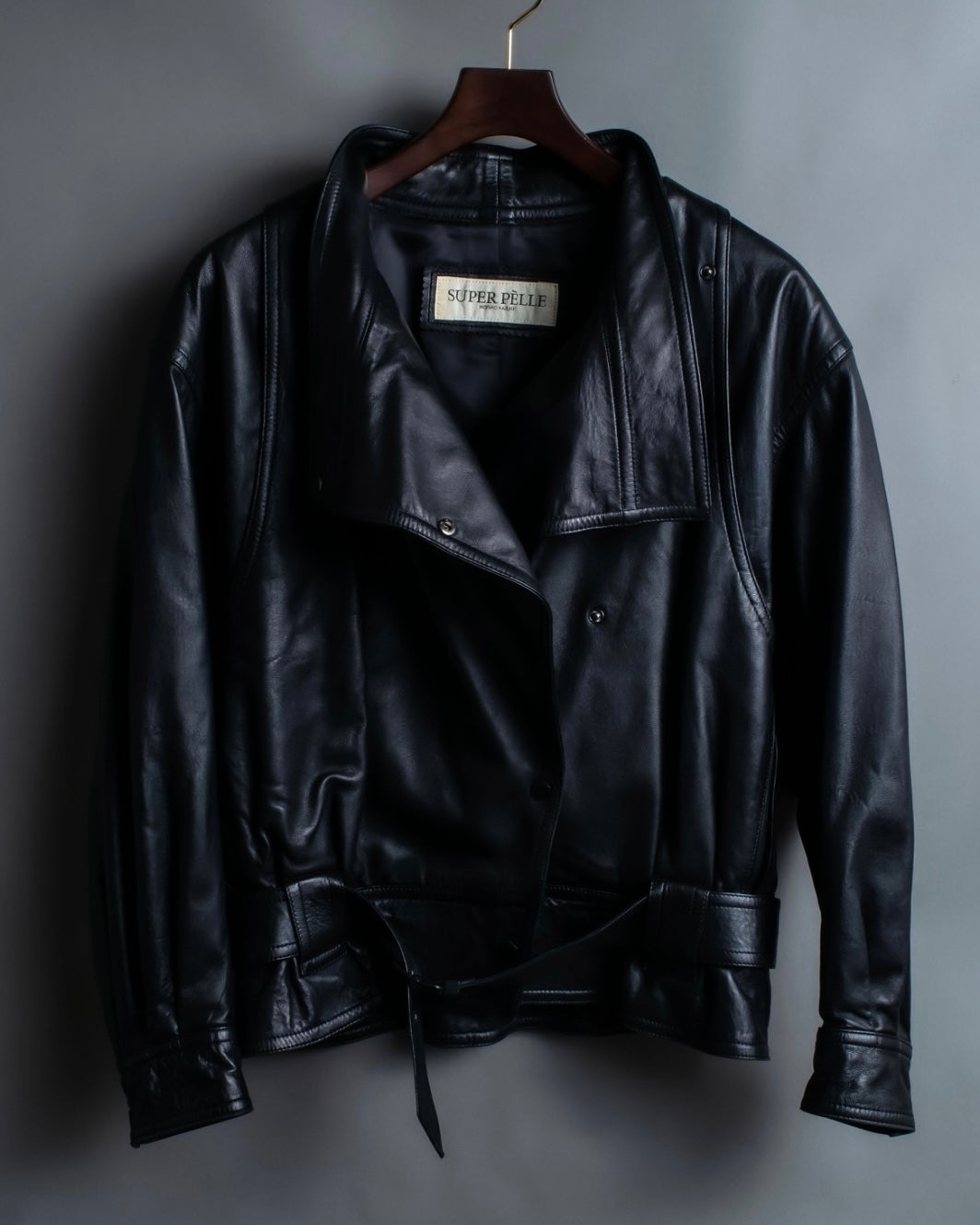 "NORIKO KAZUKI" 2way leather short jacket