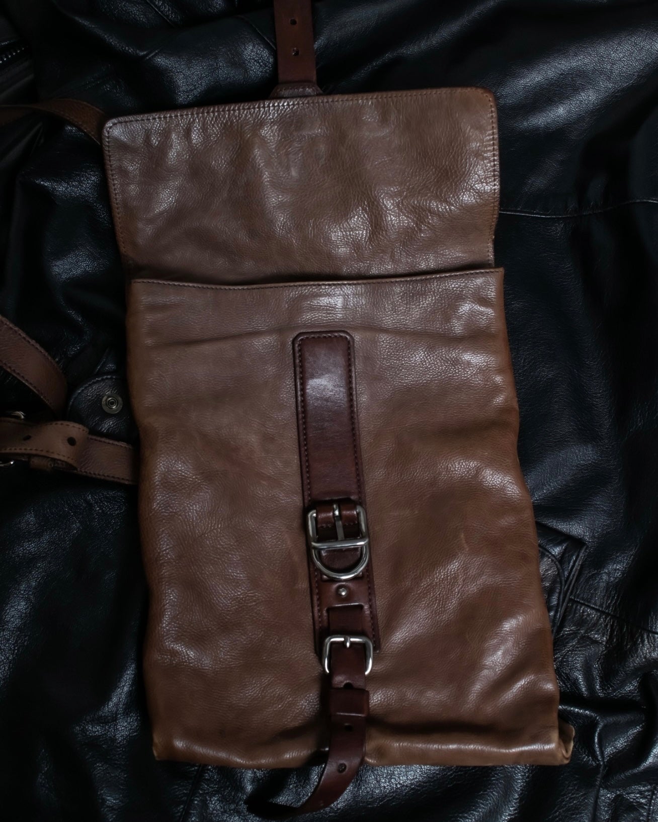 "PRADA" Real leather wrapped bag