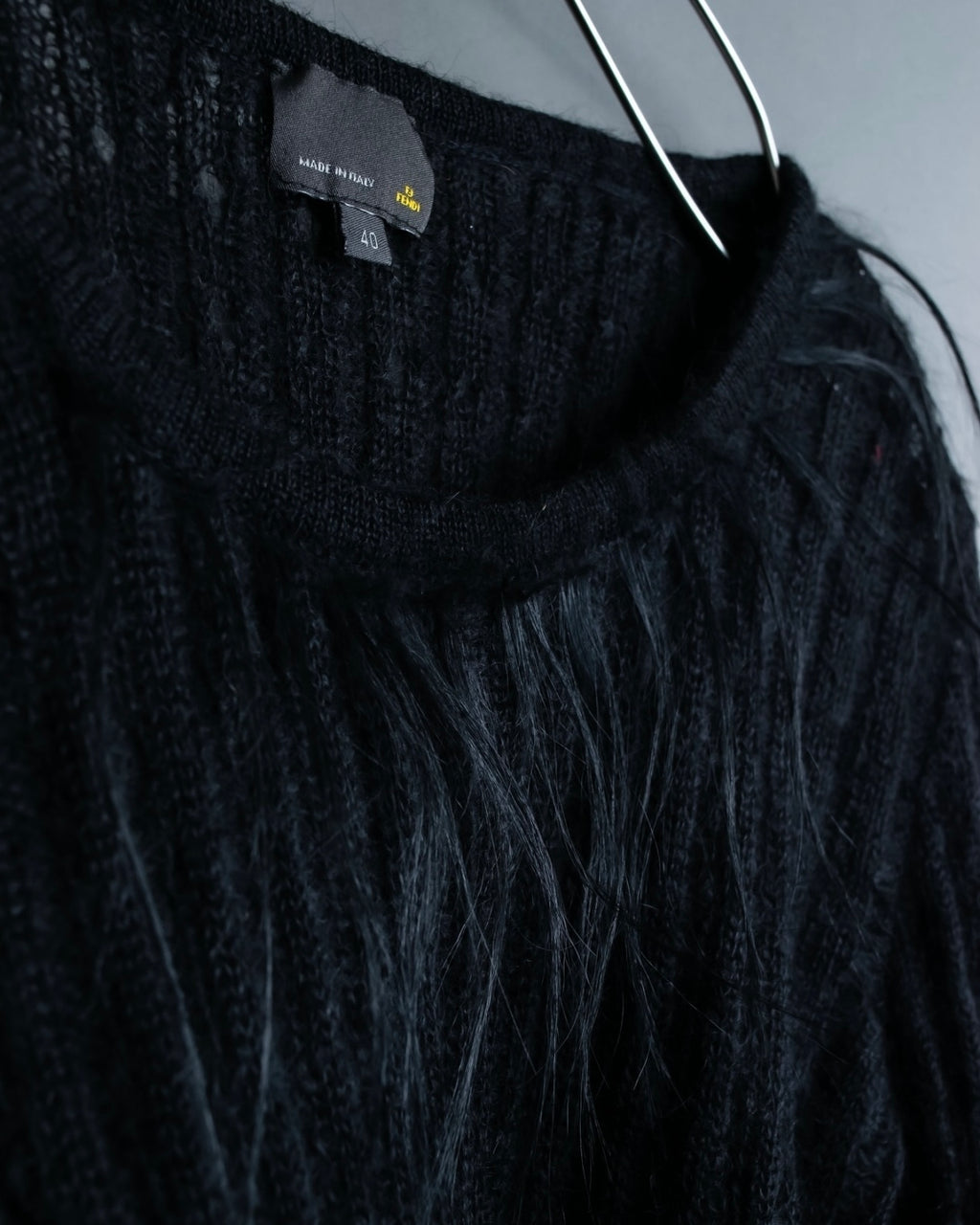 "FENDI" Hair fringe sheer combination summer knit