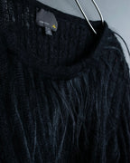 "FENDI" Hair fringe sheer combination summer knit