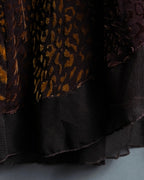 Vintage Leopard Print Sheer Dress Shirt