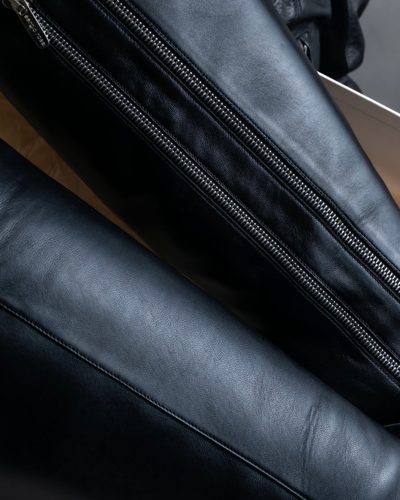 "Sergio Rossi" Double line zip long leather boots