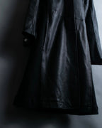Vintage Leather x CORDUROY combination trench coat