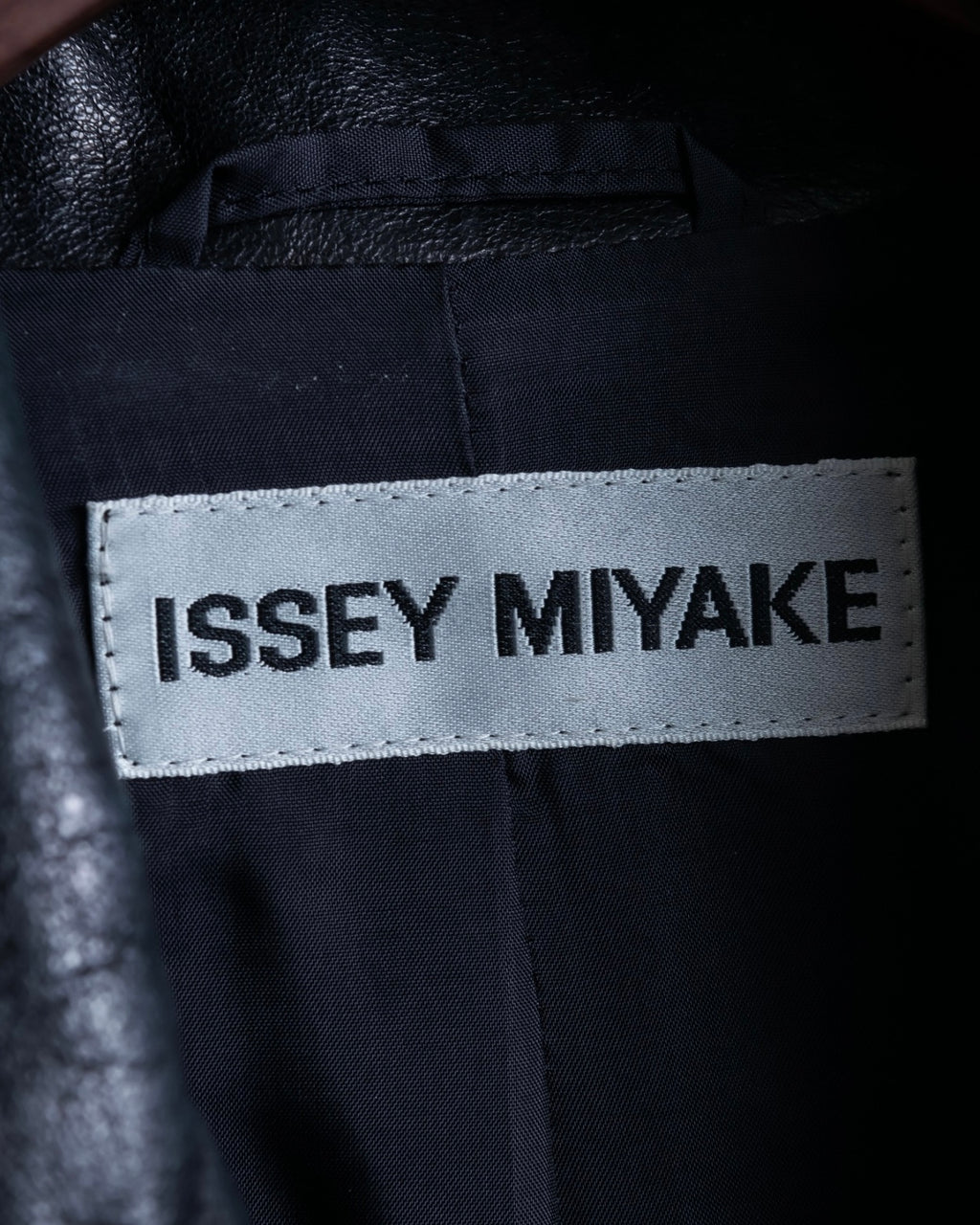 "Issey Miyake" Archive leather coat