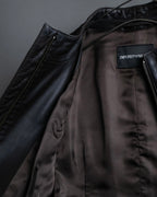 "Emporio Armani" leather stitch special design jacket