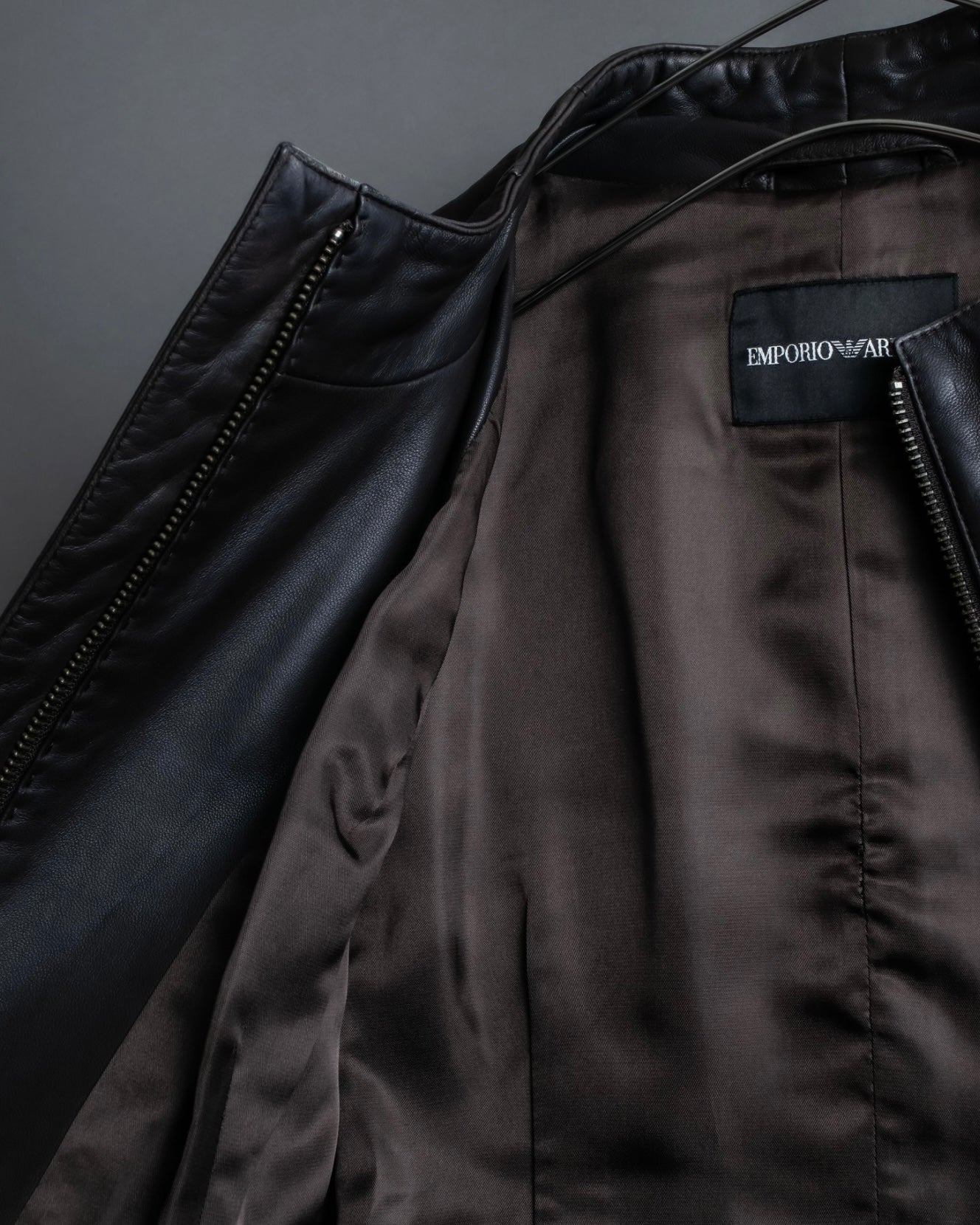 "Emporio Armani" leather stitch special design jacket