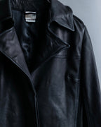 Vintage Leather x CORDUROY combination trench coat