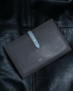 "CELINE" Strap large multi-function leather long wallet