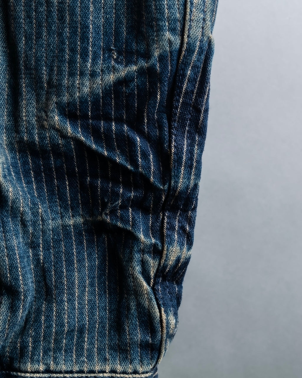 "Levi's Redloop" Aging process pencil stripe denim jacket