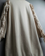 "MM6" Arm fringe design knit dress