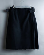 "Tricot Comme des Garçons" wool pleated wrap skirt