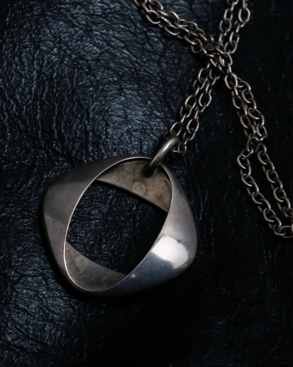 “Georg Jensen” inside out designed silver chain necklace
