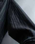 "Comme des Garcons Homme" distressed zip-up striped blouson