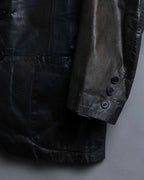 "Calvin Klein" Faded leather tailored jacket