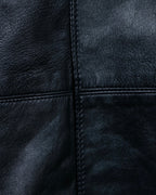 Versace Thick Silhouette Luxury Leather Coat