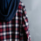 “John UNDERCOVER” gown designed check long hoodie