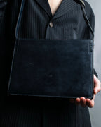 ”Yves Saint Laurent”  python leather attached square shoulder bag